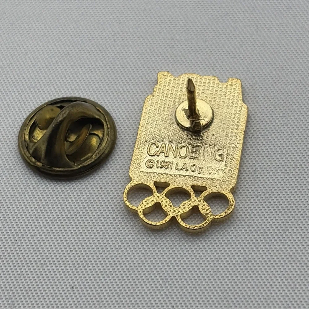 1984 Los Angeles Olympics Canoeing Event‎ Lapel Hat Pin White